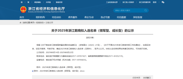 喜訊！托普云農(nóng)入選2025年“領(lǐng)軍型”浙江數(shù)商名單